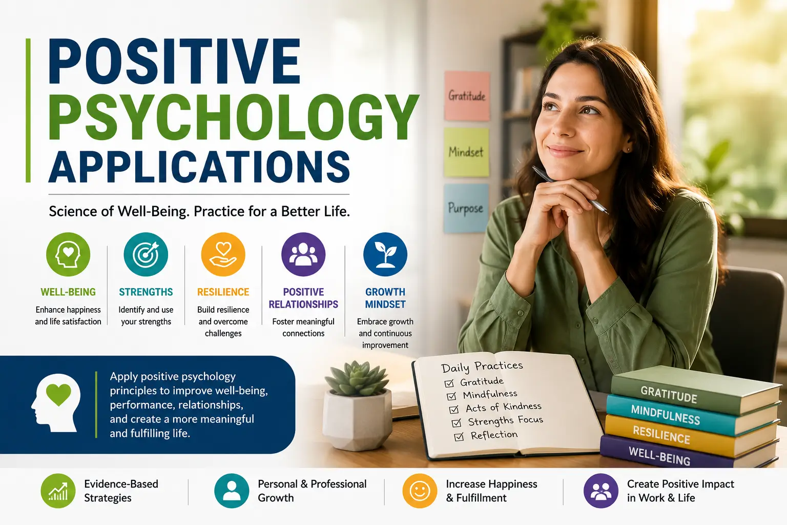 Professional Positive Psychology Applications course image with well‑being and growth visuals