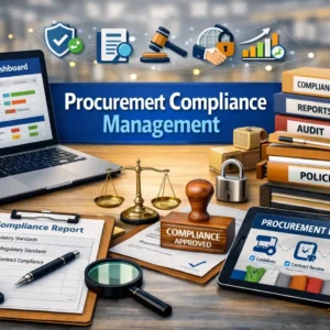 Professional course image for Procurement Compliance Management with compliance visuals