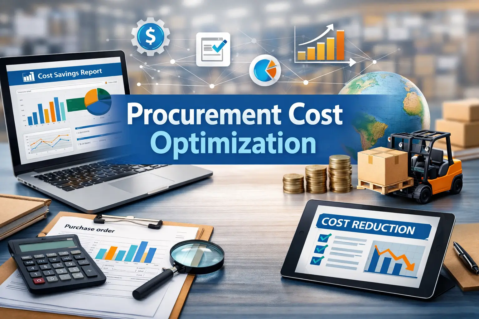 Professional course image for Procurement Cost Optimization with cost-saving visuals