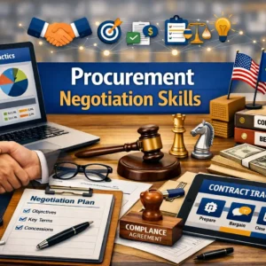 Professional course image for Procurement Negotiation Skills with negotiation visuals