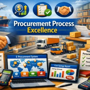 Professional course image showing Procurement Process Excellence and supplier management