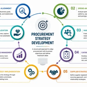 Professional course image showing Procurement Strategy Development and supplier strategy planning
