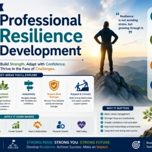 Professional course image for Professional Resilience Development with resilience and workplace visuals