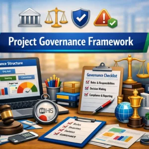 Educational course image for Project Governance Framework with governance visuals
