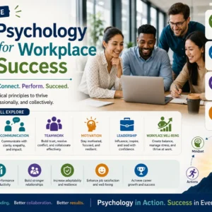 Professional course image for Psychology for Workplace Success with workplace and psychology visuals