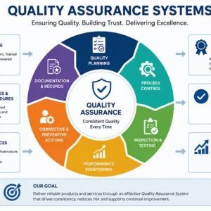 Professional course image showing Quality Assurance Systems and inspection tools