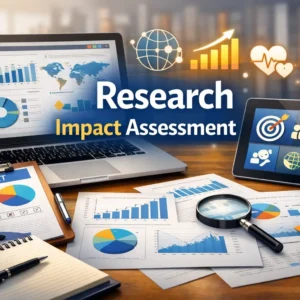Educational course image for Research Impact Assessment with data and analytics visuals