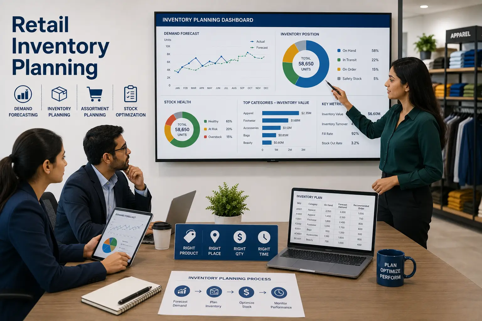 High-quality course banner for Retail Inventory Planning with modern e-learning visuals
