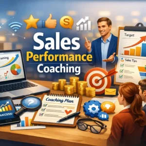 Professional course image for Sales Performance Coaching with coaching visuals