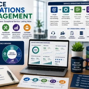 Professional course image for Service Operations Management with modern design