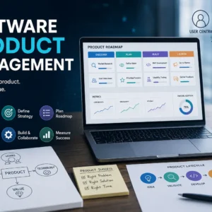 Educational banner for Data Storytelling Techniques course with charts and storytelling visuals