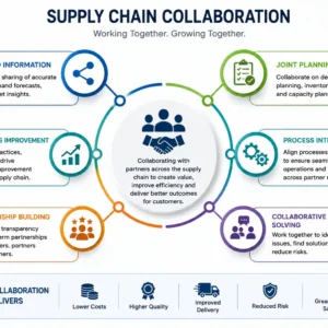 Professional course image showing Supply Chain Collaboration and teamwork in logistics