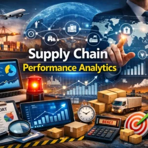 Professional course image showing Supply Chain Performance Analytics and KPI dashboards