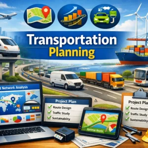 Professional course image showing Transportation Planning and smart mobility systems