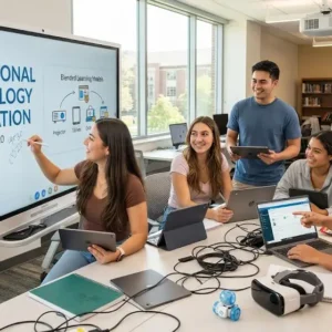 High-quality educational course image showing Educational Technology Integration with digital tools and classroom visuals.