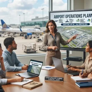 High-quality educational course image featuring Airport Operations Planning with modern visuals