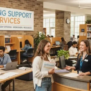 High-quality educational course image for Learning Support Services with student support and academic assistance visuals.