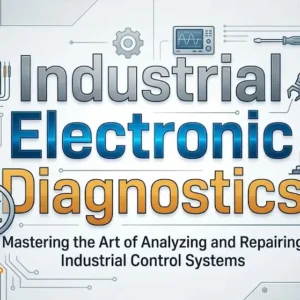 High-quality educational course image for Industrial Electronic Diagnostics with industrial electronics and diagnostic visuals.