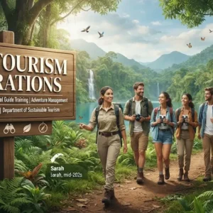 High-quality educational course image featuring Eco Tourism Operations with modern visuals