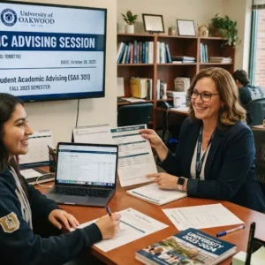 High-quality educational course image for Student Academic Advising with mentorship and academic guidance visuals.