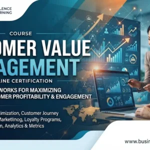 High-quality educational course image for Customer Value Management with customer-centric strategy and value creation visuals.