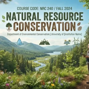 High-quality educational course image featuring Natural Resource Conservation with modern visuals