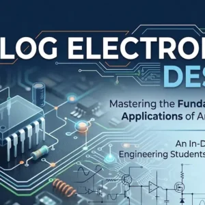 High-quality educational course image for Analog Electronics Design with circuit design and analog engineering visuals.