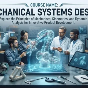High-quality educational course image for Mechanical Systems Design with mechanical design and engineering system visuals.