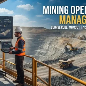 High-quality educational course image featuring Mining Operations Management with modern visuals