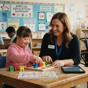 High-quality educational course image for Special Education Support with accessibility and inclusive learning visuals.