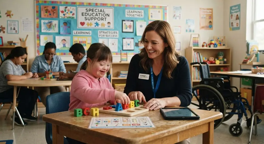 High-quality educational course image for Special Education Support with accessibility and inclusive learning visuals.