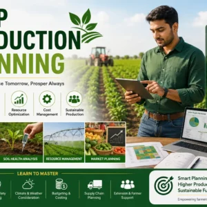 Crop Production Planning course featuring agricultural planning, farm management, and sustainable crop production techniques.