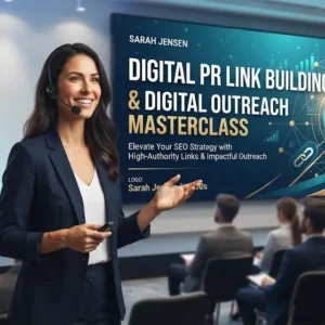 Masterclass course image on advanced digital PR link building and outreach strategies