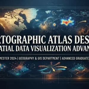 Advanced course image showing cartographic atlas design and spatial data visualization visuals