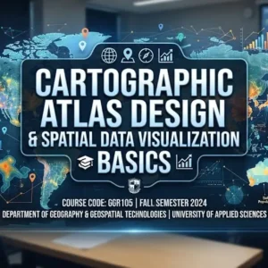 Basics course image showing cartographic atlas design and spatial data visualization visuals
