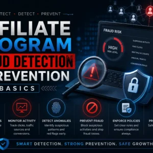 Educational banner for Affiliate Program Fraud Detection & Prevention Basics course