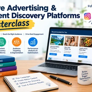 Educational banner for Native Advertising & Content Discovery Platforms Masterclass course