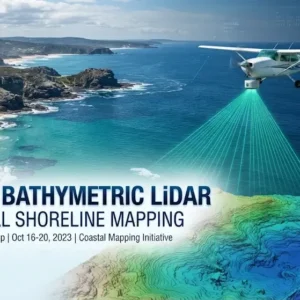 Applied course image showing bathymetric LiDAR coastal shoreline mapping visuals
