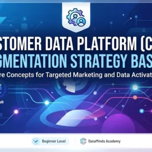 CDP segmentation strategy basics course image with customer data and analytics visuals